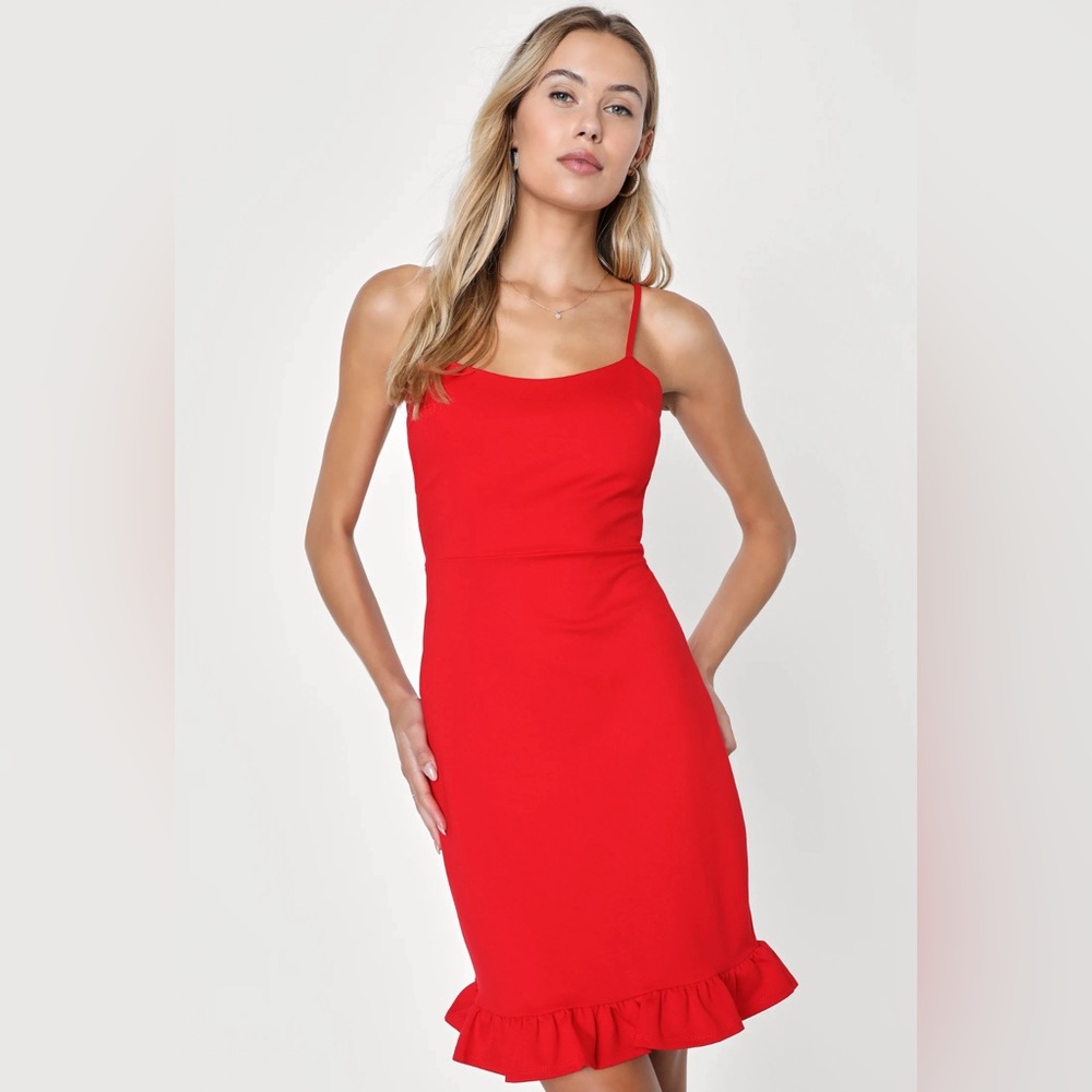 Lulu’s ruffled bodycon mini dress